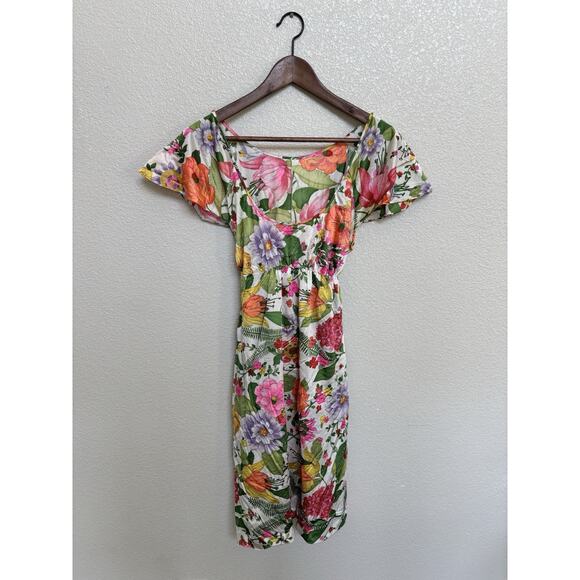 Vintage 1970s Vanity Fair Floral Sleep Dress Small Modest Boho - Picture 1 of 5